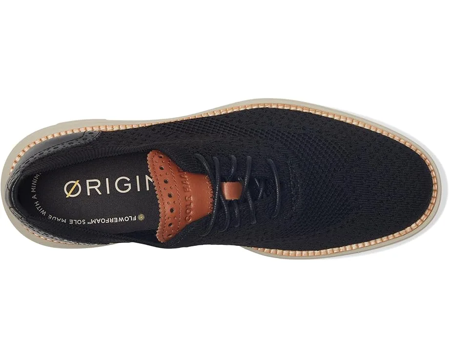 Оксфорды Cole Haan Original Grand Remastered Stitchlite Oxford, Black/British Tan/Silver Lining — фото 2