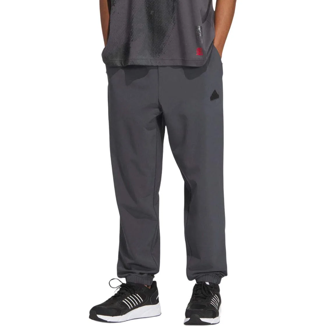 Adidas Брюки Casual Unisex SS24 сплошного темно-серого/черного цвета — фото 4