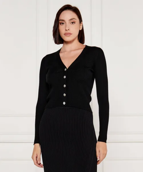 

Кардиган из шерсти тилацина Regular fit Pinko, черный