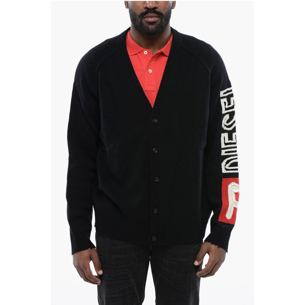 

Шерстяной кардиган K-SARRI с V-образным вырезом Diesel, Black