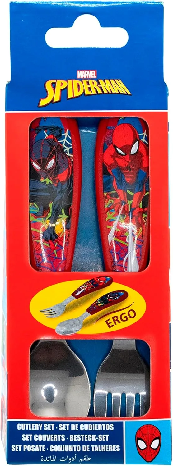 Набор столовых приборов Spiderman из нержавеющей стали, 2 предмета Stor — фото 2