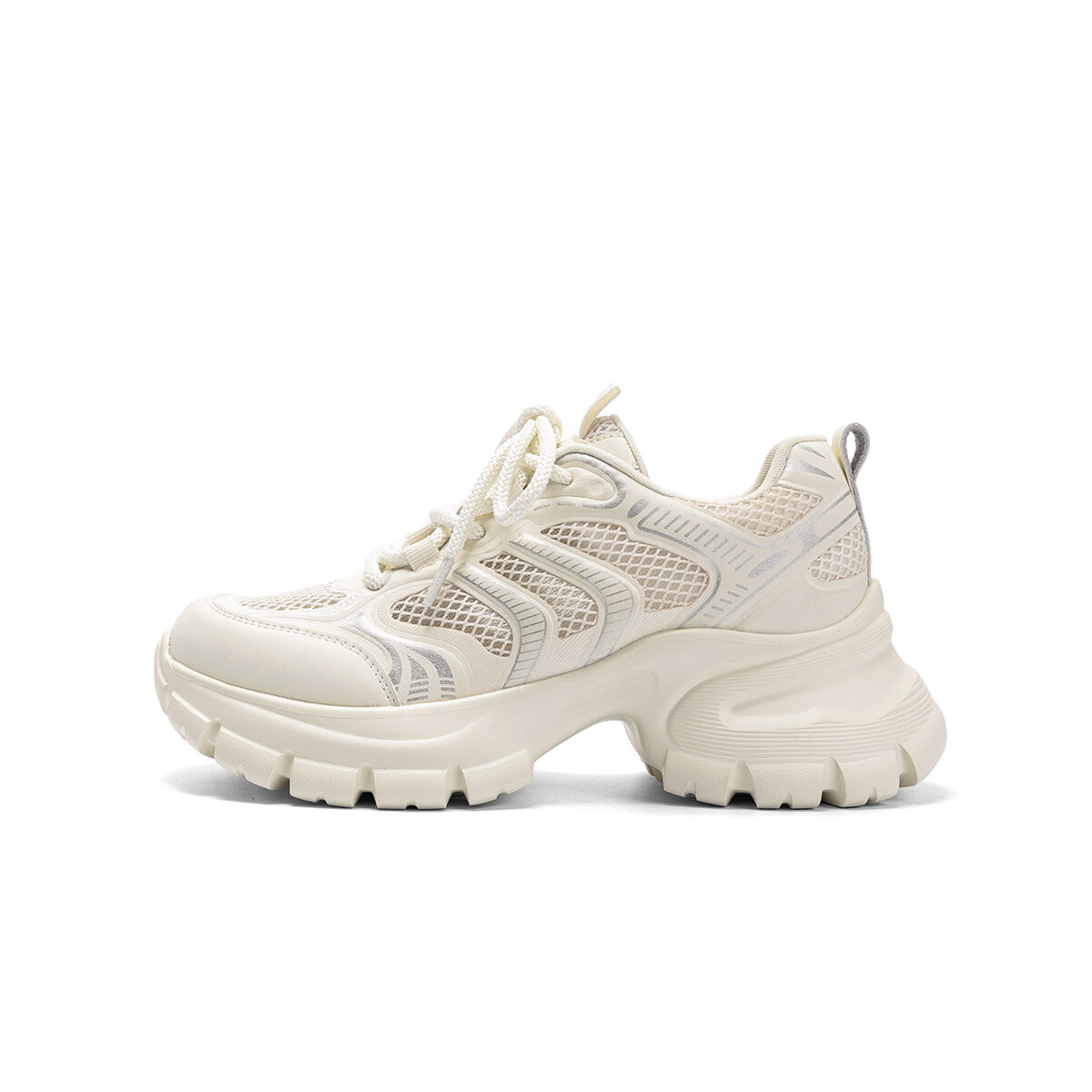 

Кроссовки JEEP SPIRIT Chunky Sneakers Women's Low-top Beige, бежевый