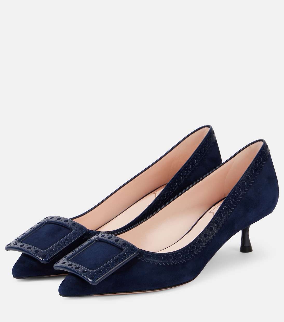 Замшевые туфли Vin In The City 45 Roger Vivier, Blu Chiaro — фото 4