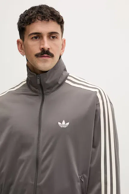 Толстовка на молнии Firebird TT Adidas Originals, серый — фото 4