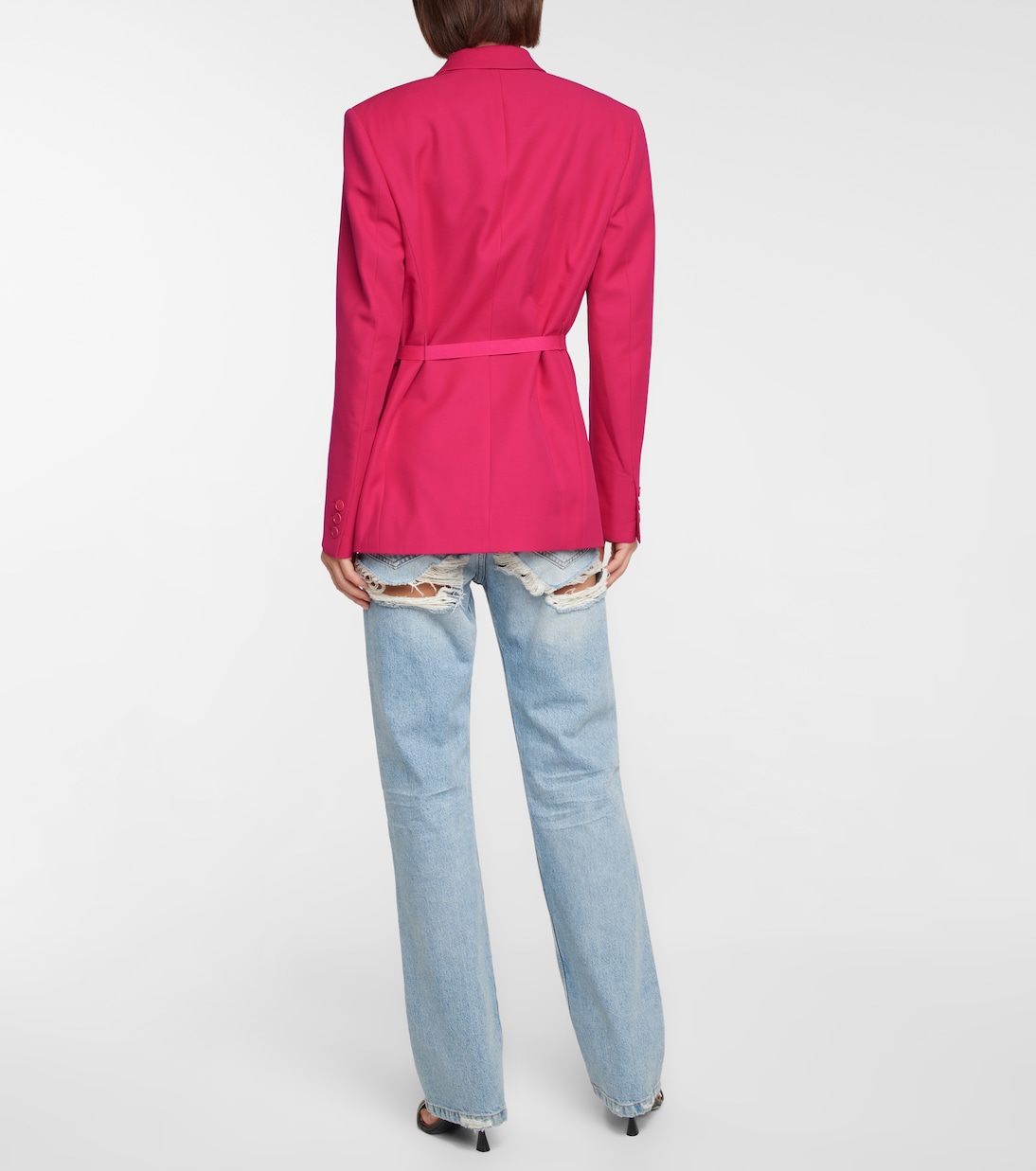 Куртка Belter из смесовой шерсти Stella McCartney, Hot Pink — фото 3