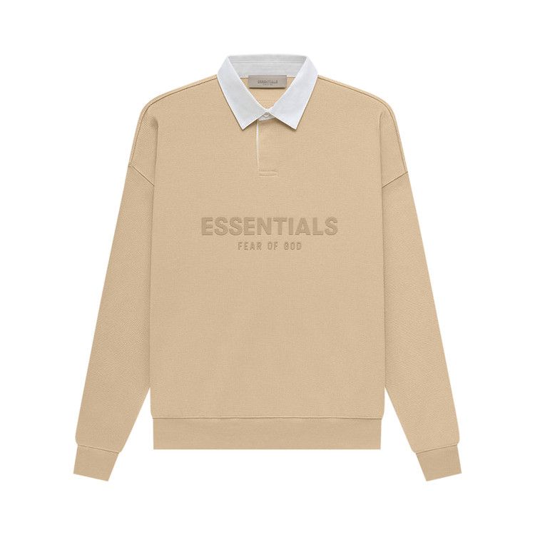 

Топ Fear of God Essentials Waffle Henley Rugby, Sand