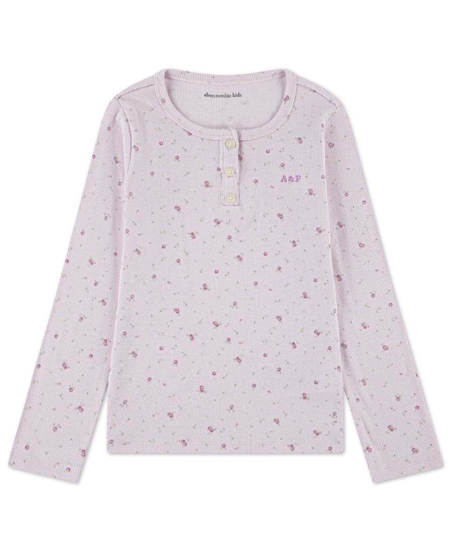 

Детская футболка-поло с длинными рукавами (базовая модель) abercrombie kids, Light Lavender