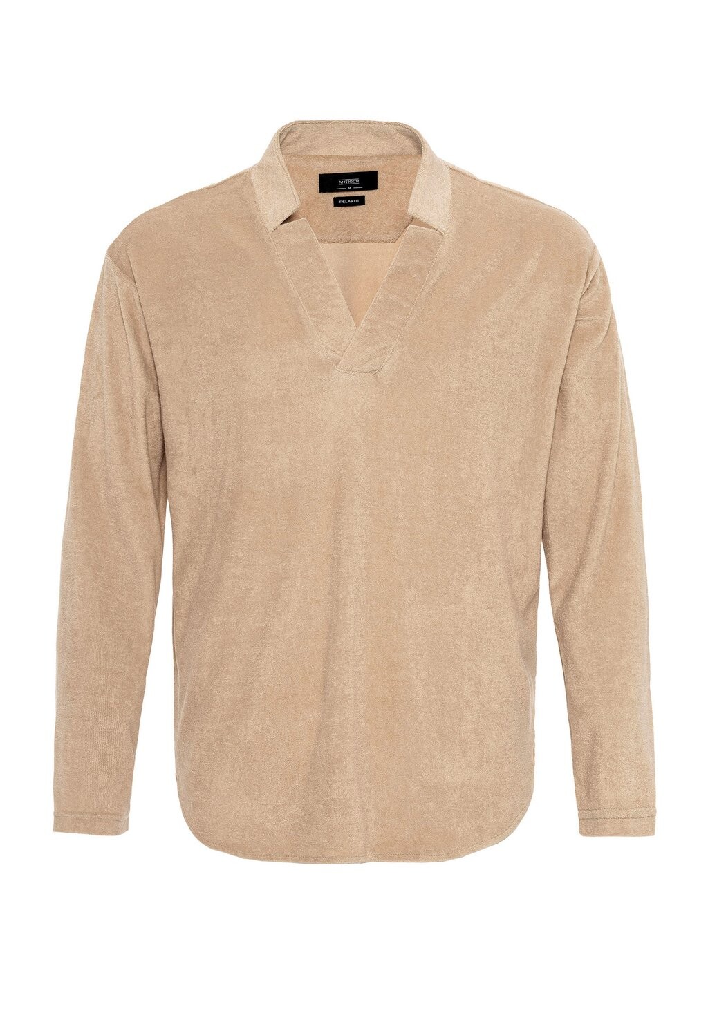 

Футболка с длинным рукавом V-образный вырез Antioch, цвет light beige