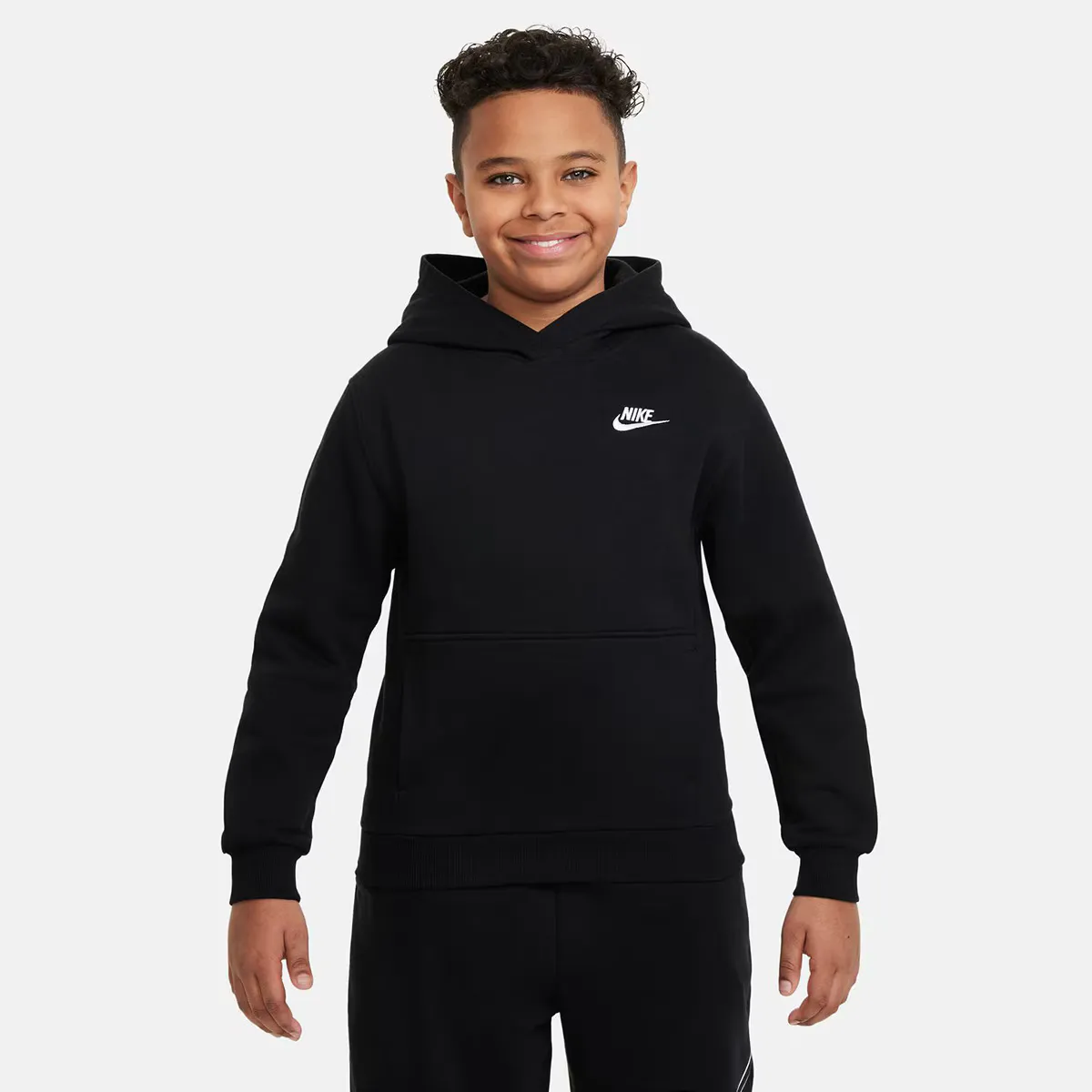 

Спортивная одежда Club Флисовая детская толстовка Nike, черный/белый