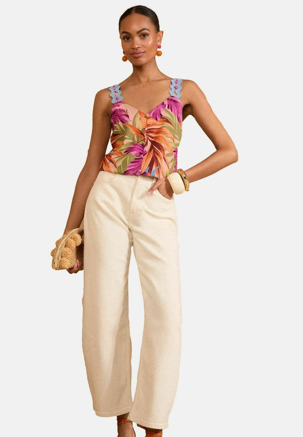 

Топ REGULAR FIT TRIM - Blouse Love & Roses, мультиколор