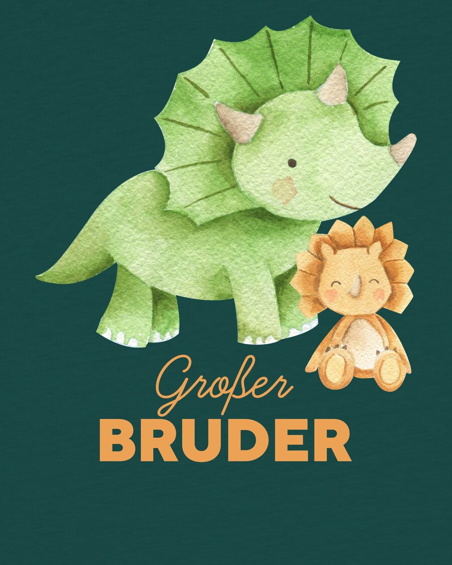 Рубашка watabout.kids Dinosaurier 07 Großer Bruder, светло-зеленый/темно-зеленый — фото 4
