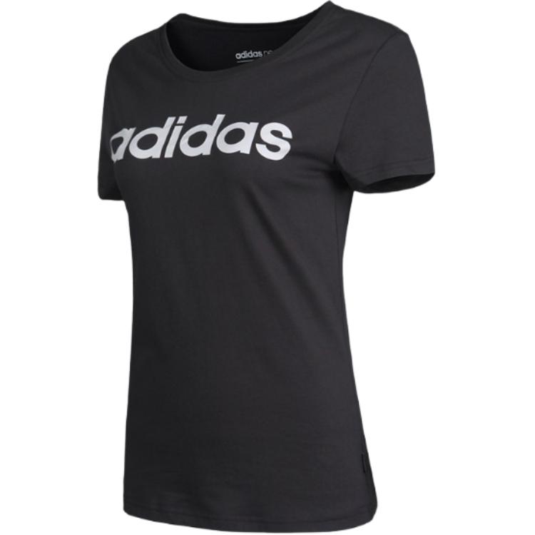 Adidas Neo Обычная футболка женская черная — фото 4