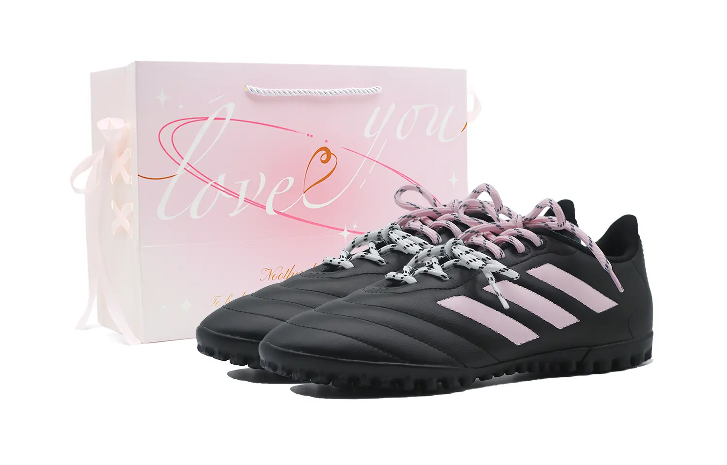 Adidas Футбольные бутсы GOLETTO VII TF резиновые, износостойкие, с шипами, черные, унисекс