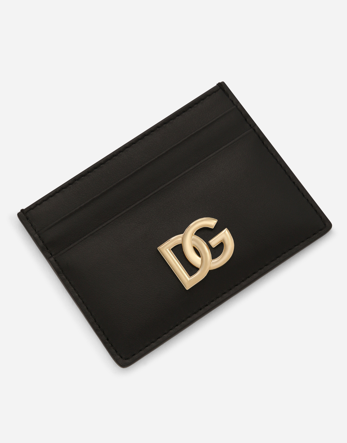 Кардхолдер из кожи теленка с логотипом dg Dolce & Gabbana, черный — фото 4