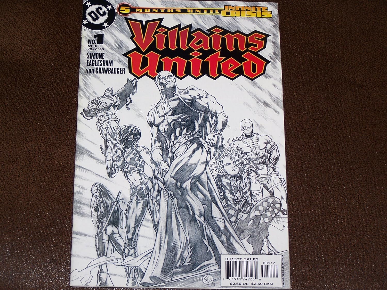 

Villains United #1 2nd Printing Sketch Cover (DC Comics)
