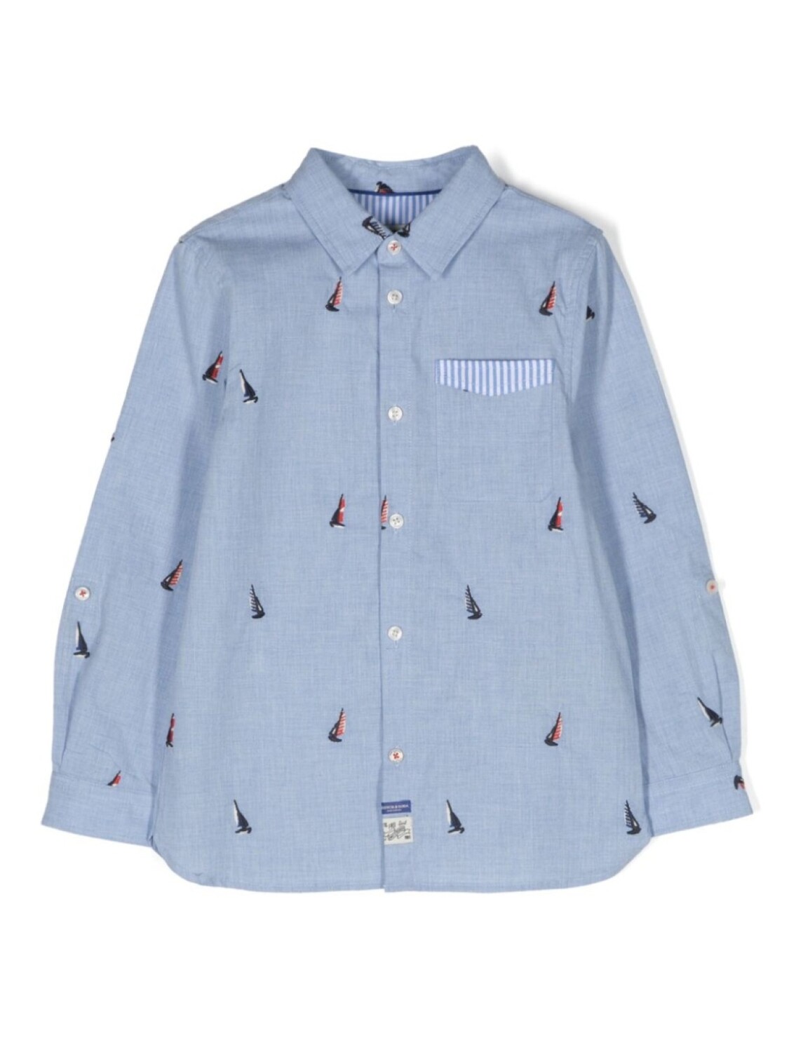

Рубашка с вышивкой Scotch & Soda, синий