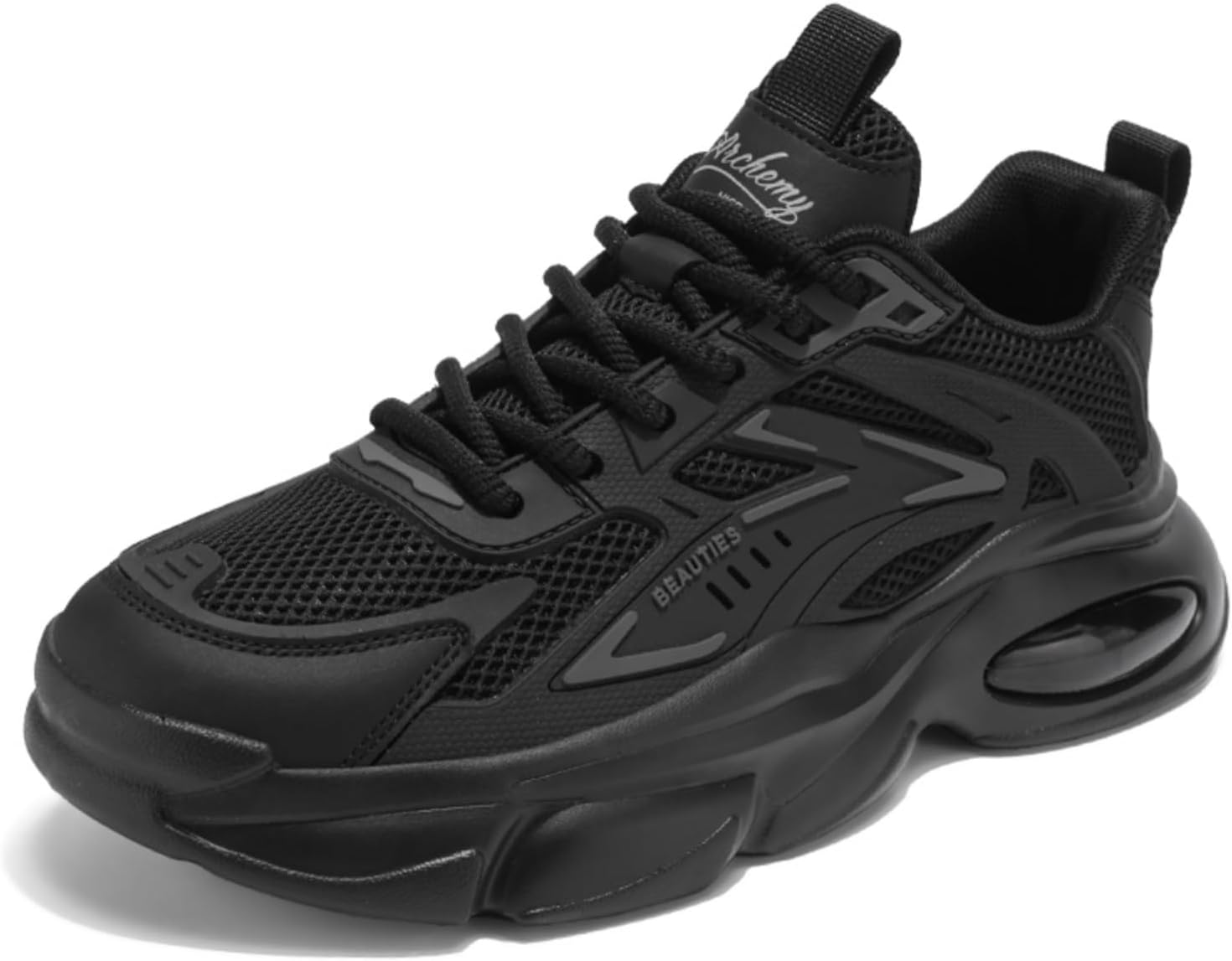 

Мужские бежевые кроссовки с сеткой, стильные массивные кеды с амортизирующей подошвой, ретро-дизайн, удобные для повседневной и повседневной носки Aokisx