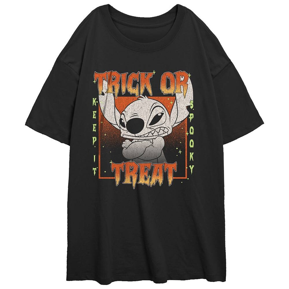 

Огромная футболка с рисунком для детей Disney's Lilo & Stitch Trick Or Treat Keep It Spooky Junior, черный