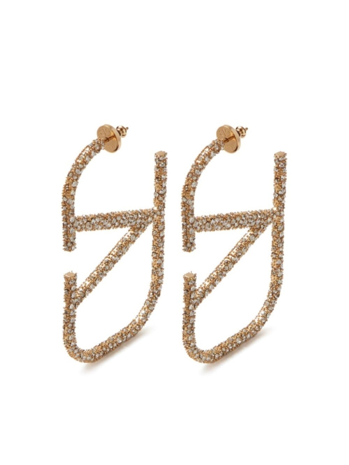 

Серьги с логотипом VLogo Signature и кристаллами Valentino Garavani, золотой