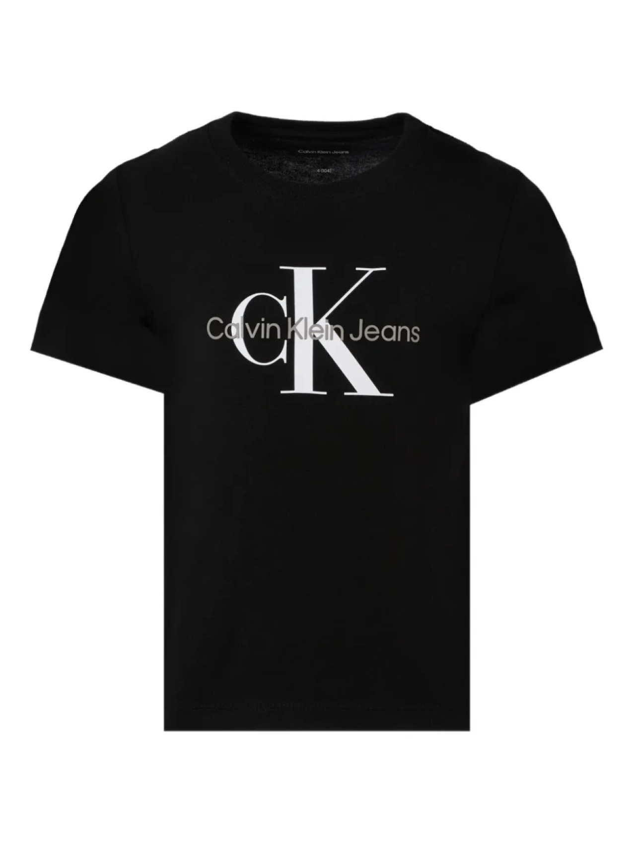 

Футболка из хлопка с монограммой Calvin Klein Kids, черный