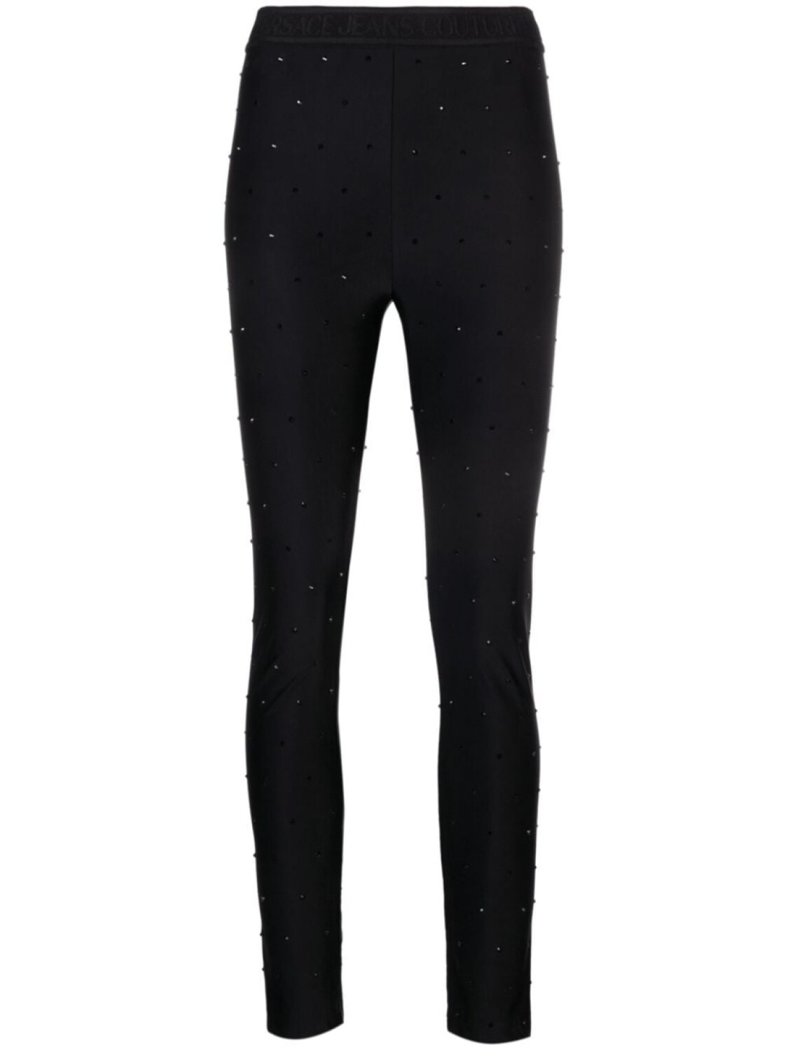 

Versace Jeans Couture укороченные легинсы со стразами, черный