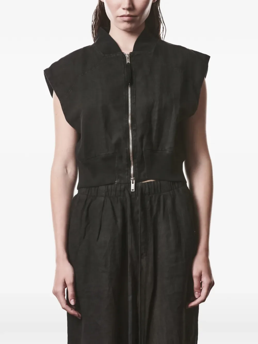 

Льняная куртка на молнии Thom Krom, черный