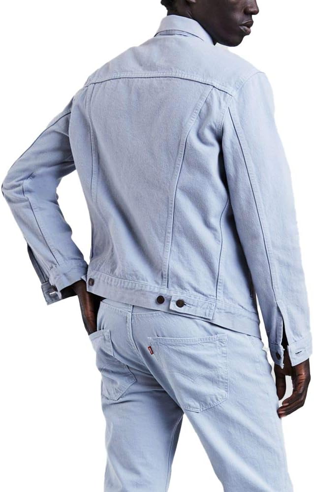 Мужская оригинальная куртка дальнобойщика Levi's, Sky Blue - Garment Dye — фото 2