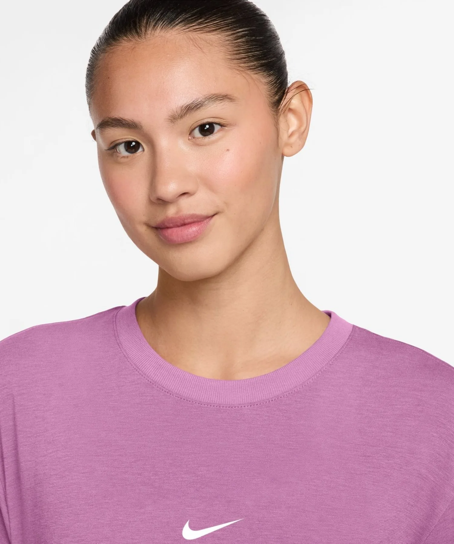 Женский топ Nike One Relaxed DF S/S красный с фиолетовым — фото 2