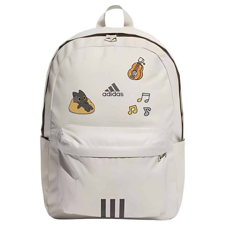 

Adidas Тканевый рюкзак с принтом дракона унисекс светло-серый, Music Listening Kitten