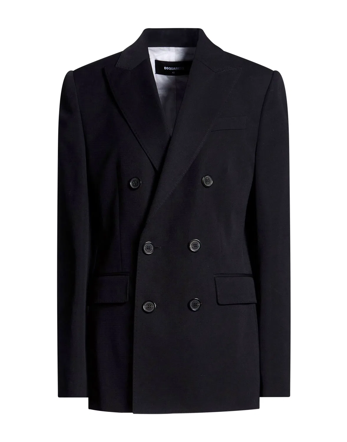 Блейзер double-breasted из шерсти DSQUARED2 черный
