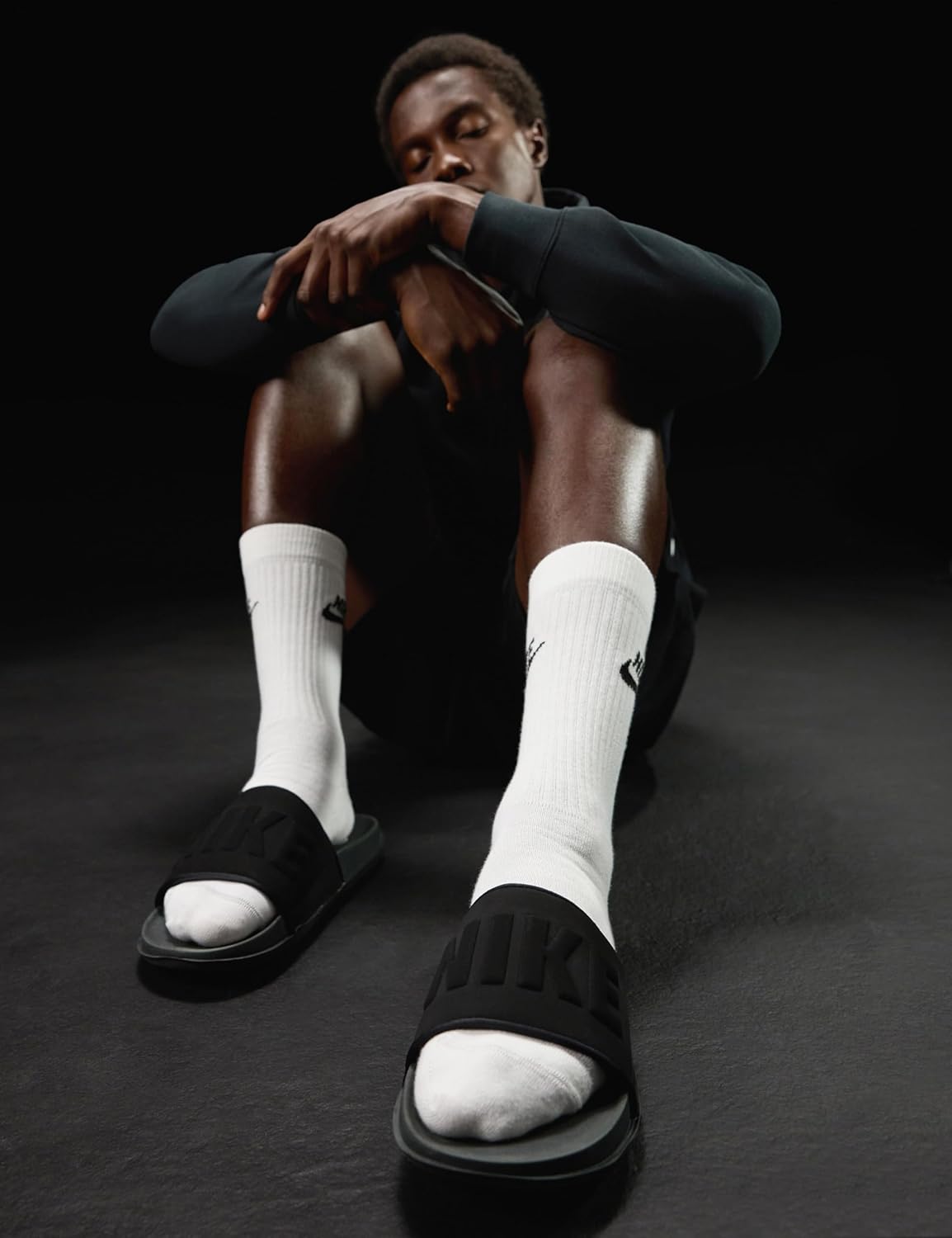 Сланцы Nike Offcourt (черный/белый), антрацит/черный — фото 2