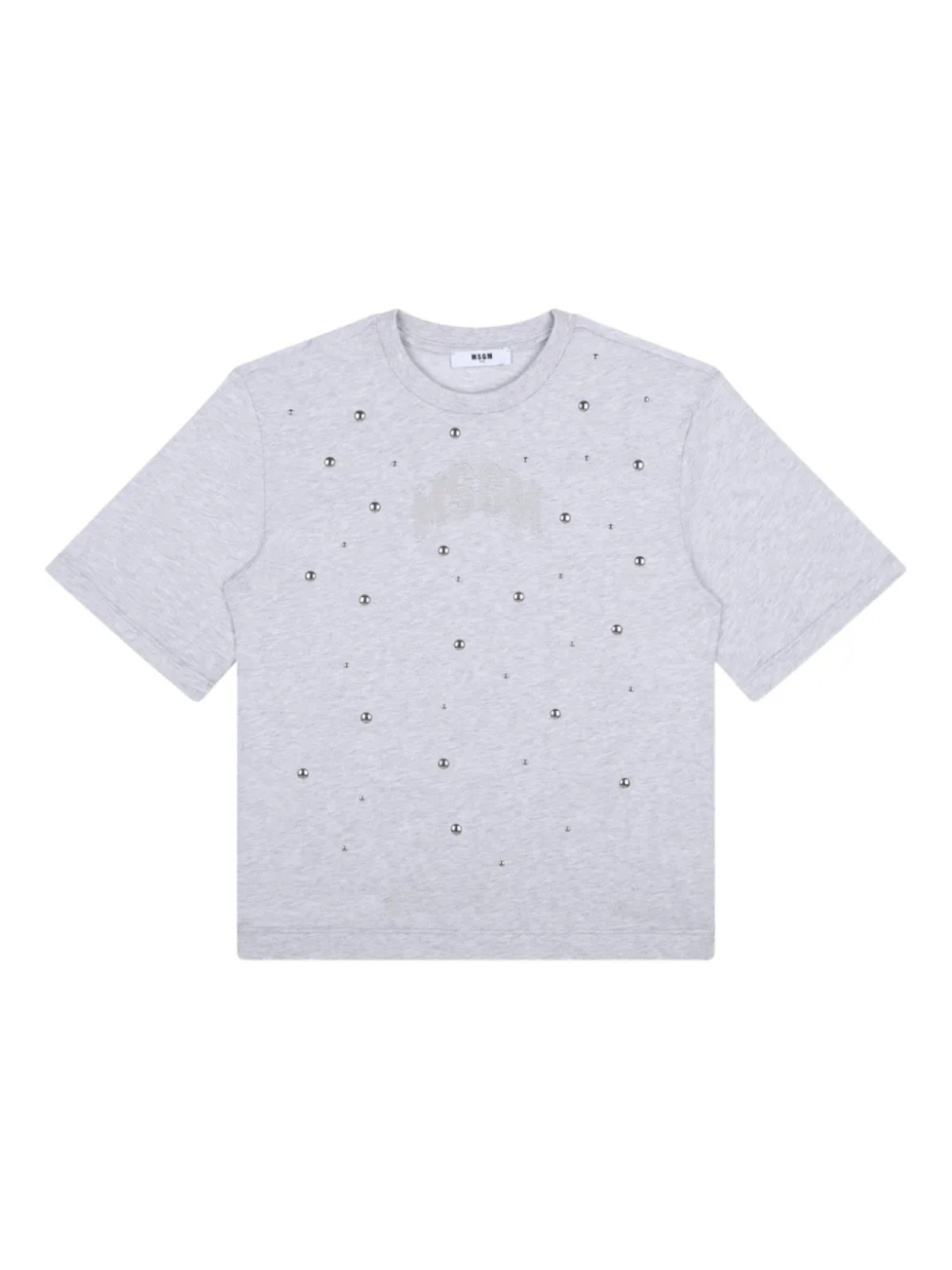 

Футболка из хлопка MSGM Kids, серый