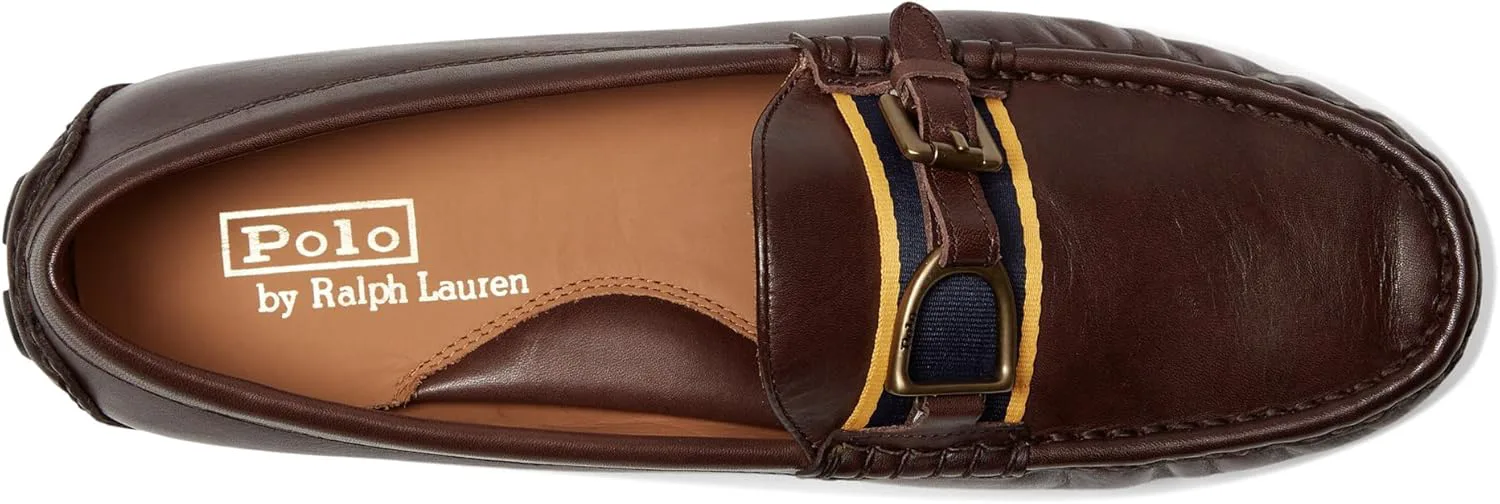 Мужские кожаные водительские туфли Polo Ralph Lauren Anders, темно-коричневый — фото 4