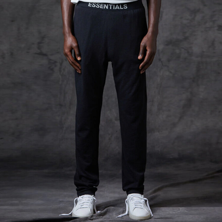 FW20 Трикотажные спортивные штаны унисекс черного цвета Fear Of God Essentials, черный — фото 2