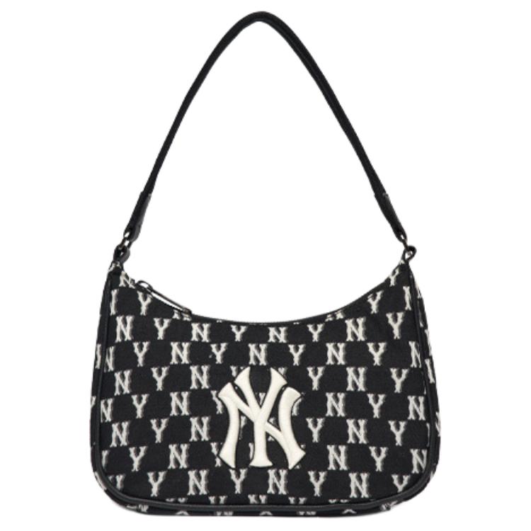 

MLB Сумка-хобо NY Yankees через плечо, коллекция Monogram, женская, черно-белая