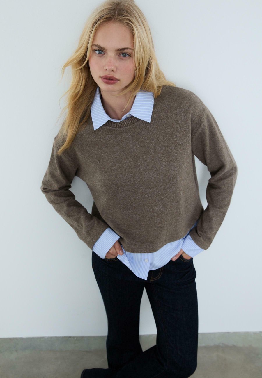 

Джемпер Stradivarius IN TWO MATERIALS , Mottled Light Brown