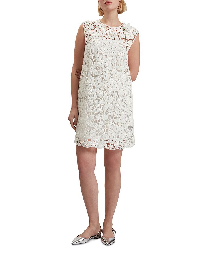 

Мини-платье Miikka с вязаным крючком узором Ted Baker, белый