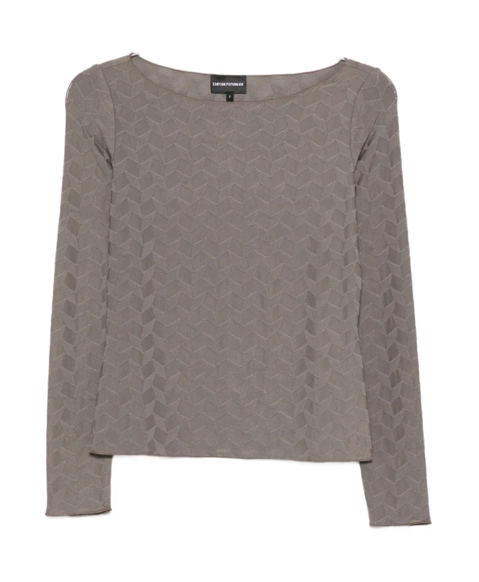 

Свитер из шелка и нейлона, светло-серого цвета. Emporio Armani, серый