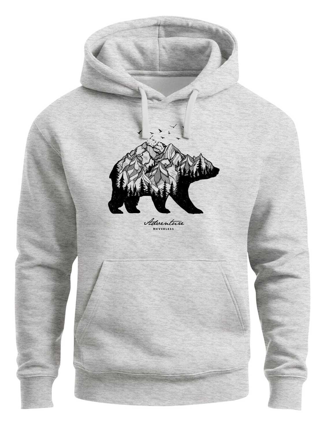 

Neverless Толстовка 'Mountain Bear' в сером цвете