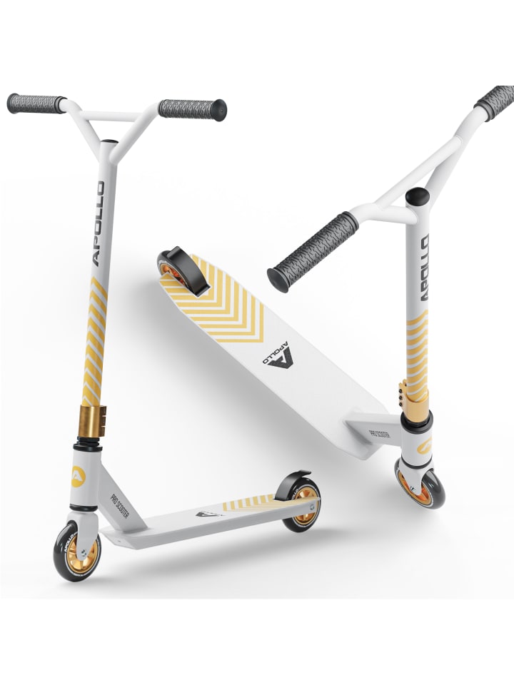 

Apollo Трюковый самокат Freestyle "Genius Pro 4.0" бело-золотого цвета
