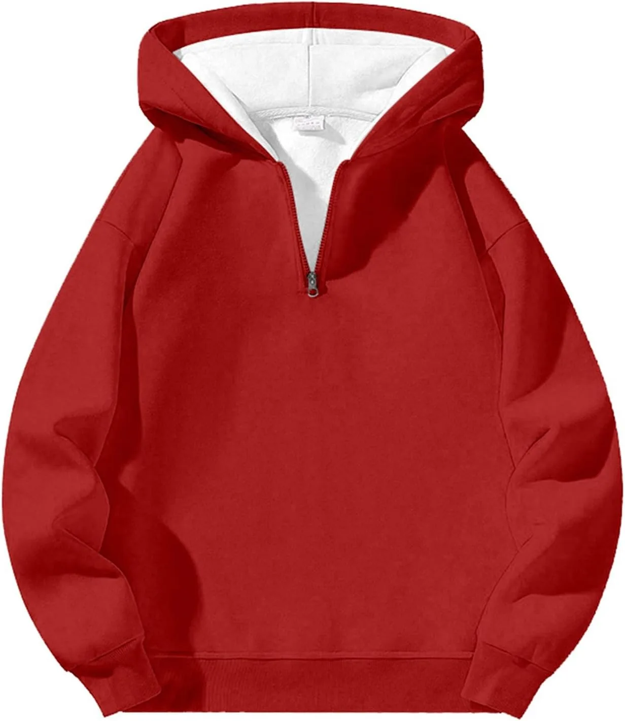 

Мужская толстовка с молнией на четверть 2025, зимняя, с длинными рукавами и свободным кроем