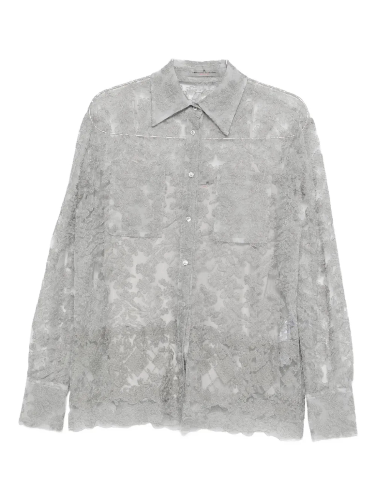 

Ermanno Scervino рубашка из кружева с цветочным принтом, серый