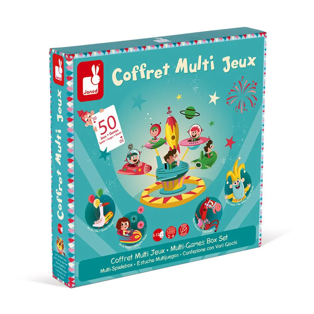 

Детская настольная игра Janod Carrousel Multi-Games Box Set, мультиколор