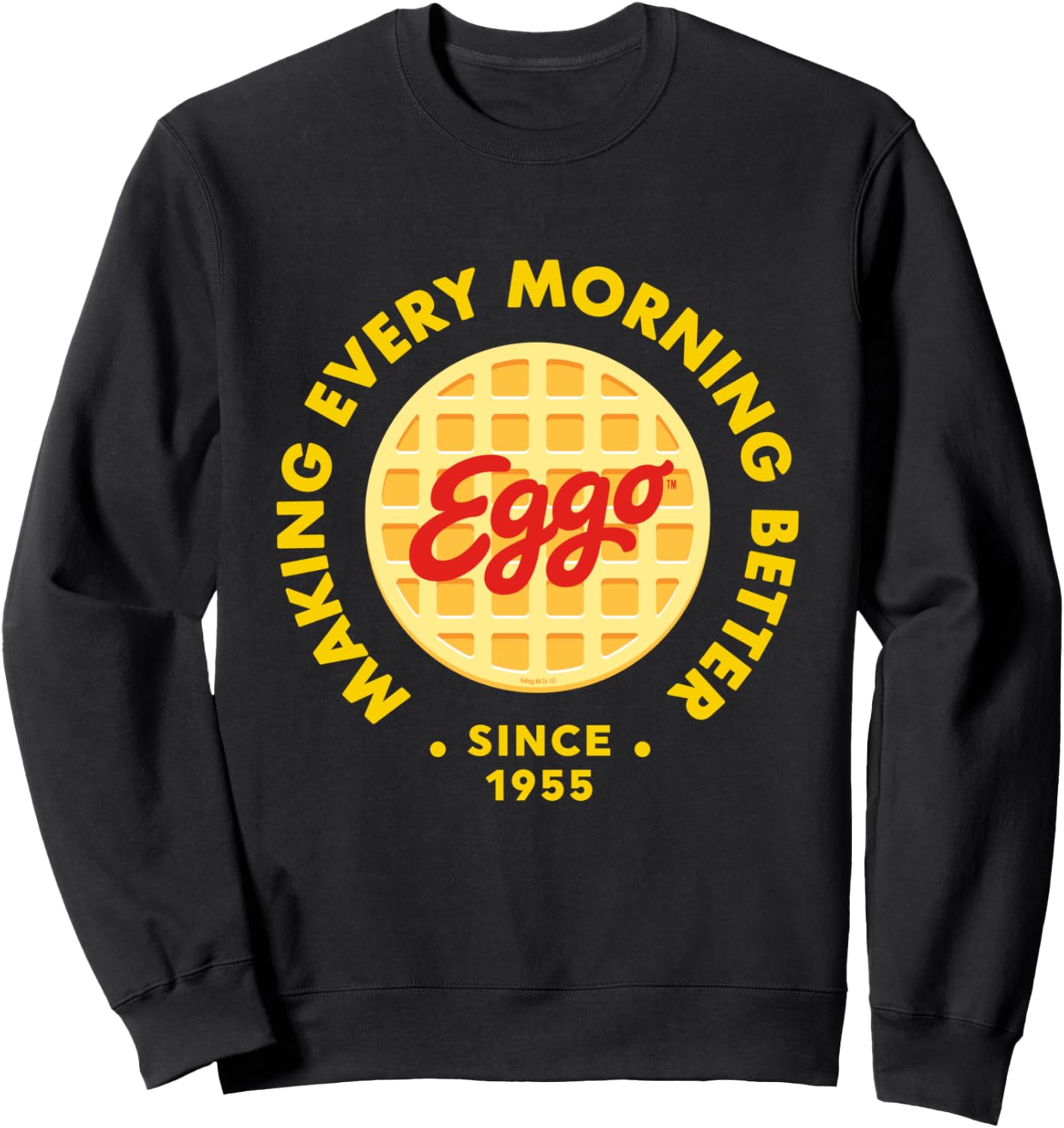 

Толстовка с надписью Вафли для завтрака Eggo от Kellogg's сделают каждое утро лучше, черный