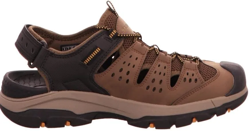 Мужские сандалии Skechers Tresmen Menard, Brown Black Synthetic Mesh — фото 4