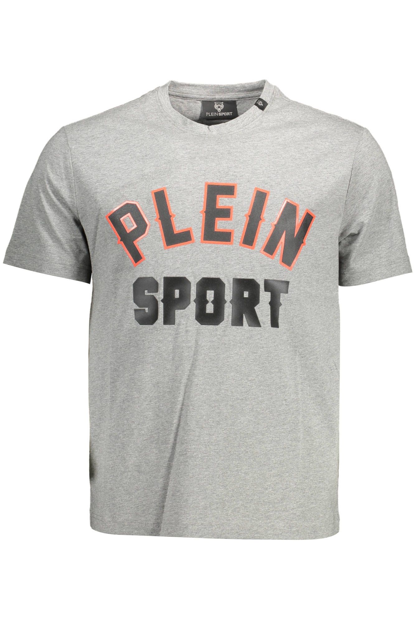 

Серая хлопковая мужская футболка Plein Sport