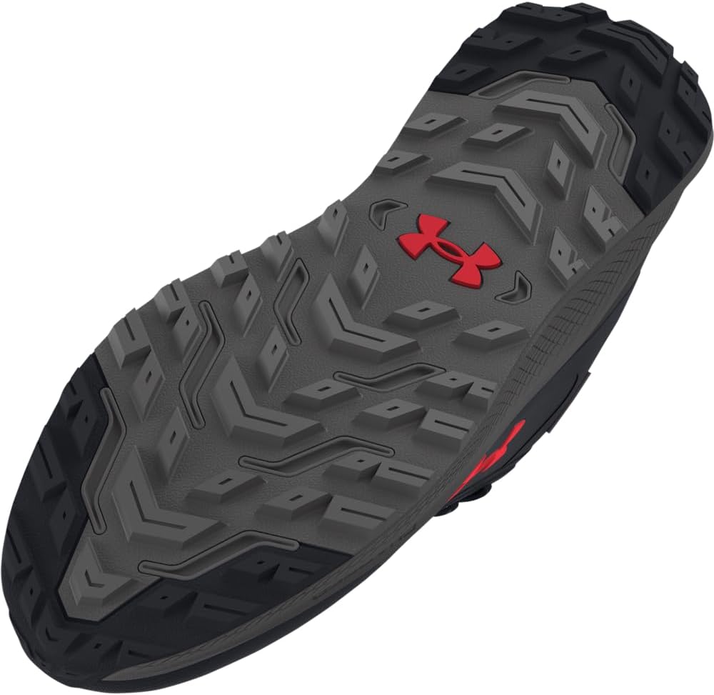 Under Armour мужские кроссовки Charged Bandit Trail 3 Storm Proof для трейлраннинга, (003) Black/Black/Racer Red — фото 3