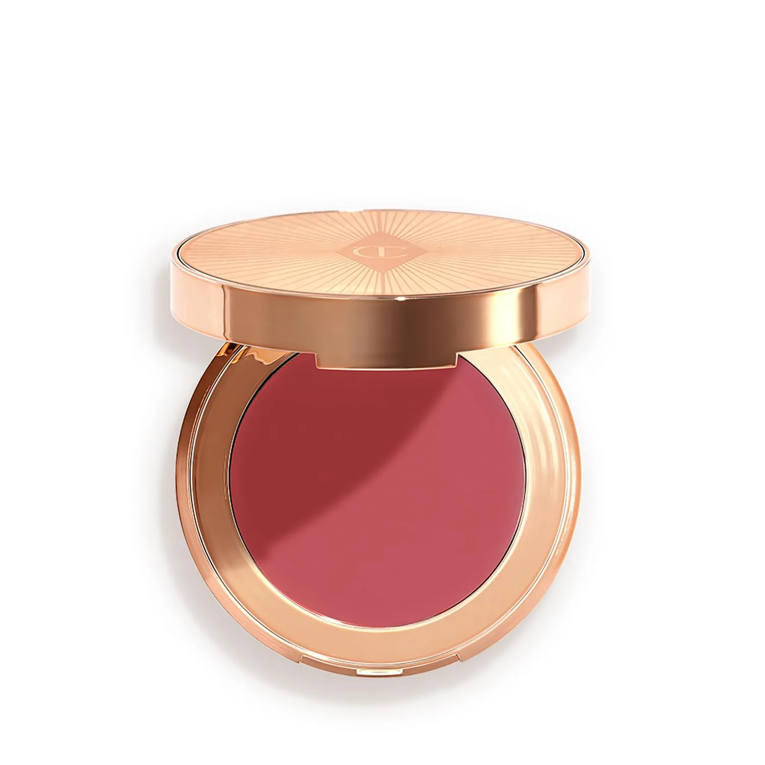 Кремовые румяна для губ и щек Charlotte Tilbury Pillow Talk - увлажняющее средство для лица с влажным, полупрозрачным финишем - обогащены витамином Е и пчелиным воском для смягчения кожи., Colour Of Dreams - warm rosebud-pink