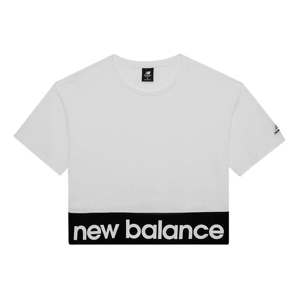 

Футболка logo embroidered contrasting colors short sleeve white New Balance, белый