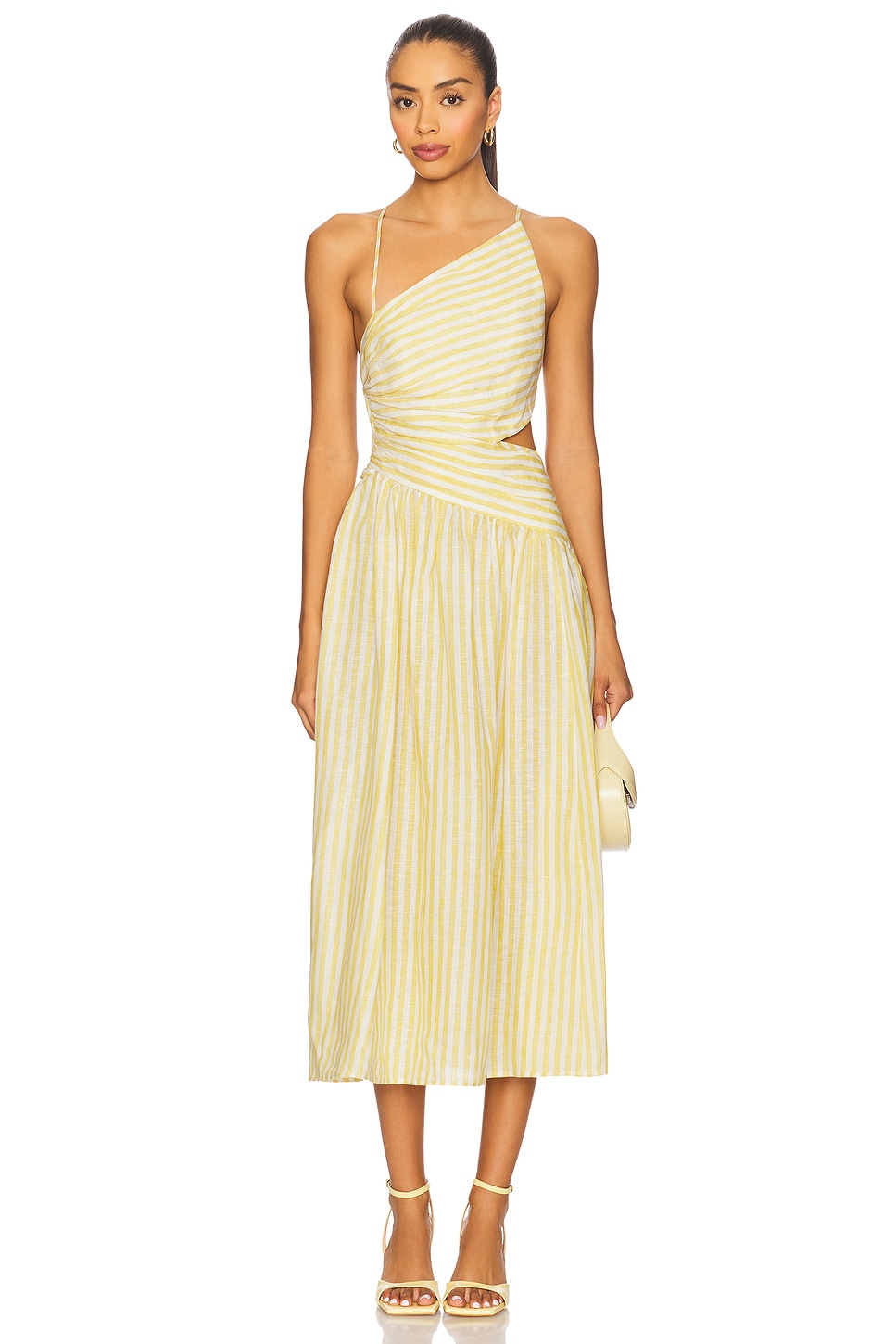

Асимметричное платье Cascadian Zimmermann, yellow stripe